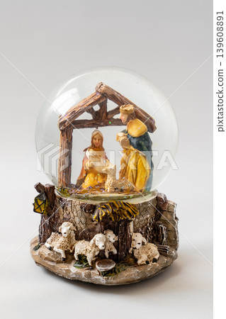 Christmas tree table handmade arrangement mini decoration for new year artificial on white background isolated Christmas tree table handmade arrangement mini decoration for new year artificial on white background isolated 139608891
