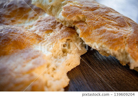 Fresh pastries buns wicker basket rustic style bakery Fresh pastries buns wicker basket rustic style bakery 139609204