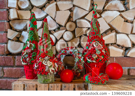 Christmas tree table cones mini decoration for new year Christmas tree table cones mini decoration for new year 139609228