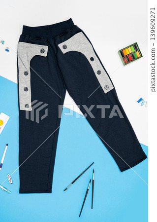 Cotton clothes for school and sports sweater, pants and t-shirt Cotton clothes for school and sports sweater, pants and t-shirt 139609271