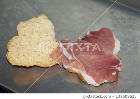 Prosciutto Ham Sandwich on Rustic Bread Prosciutto Ham Sandwich on Rustic Bread 139609625