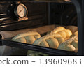 Bread Rolls Baking in Oven 139609683
