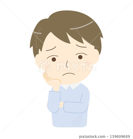 Illustration of a troubled man (father) Illustration of a troubled man (father) 139609689