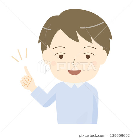 A man (a father) explaining the points. A man (a father) explaining the points. 139609692