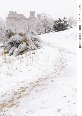 snowy, castle, fortress 139609960