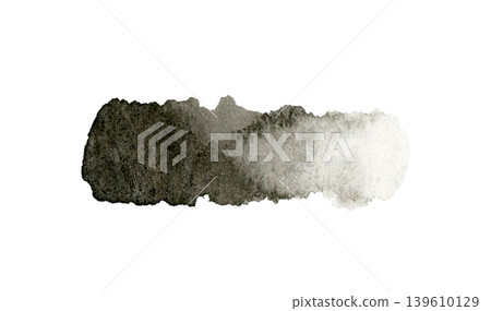 Black watercolor accents (frame/decorative border) - beautifully blended, hand-drawn design. Black watercolor accents (frame/decorative border) - beautifully blended, hand-drawn design. 139610129