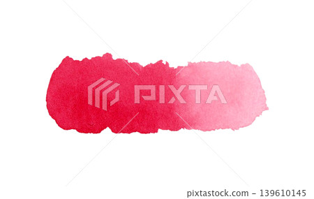 Red watercolor accents (frame/decorative border) - beautifully hand-drawn design with a lovely bleeding effect. 139610145