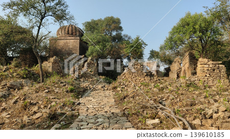 Tilla jogian ancient hindu temple dome and ruins in salt range pakistan 139610185
