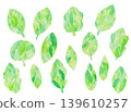 Simple watercolor illustration of leaves 139610257