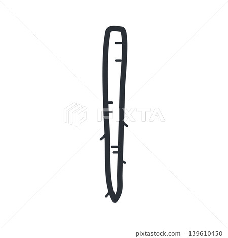 Simple line art icon illustration of burdock root Simple line art icon illustration of burdock root 139610450