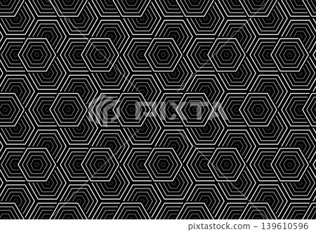 Abstract geometric pattern with stripes, lines. Seamless vector background. White and black ornament. Simple lattice graphic design. 139610596