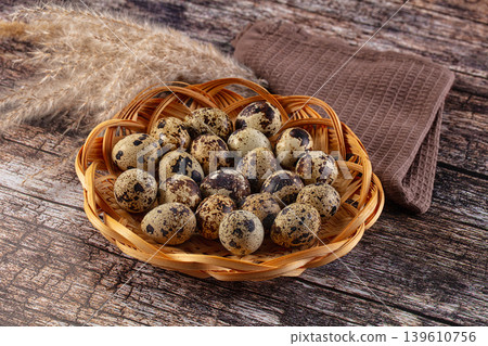 Raw brown quail egg heap Raw brown quail egg heap 139610756