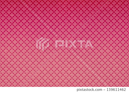 Background image 1: A crimson fabric with a white Shippo (seven treasures) pattern gradient. Background image 1: A crimson fabric with a white Shippo (seven treasures) pattern gradient. 139611462