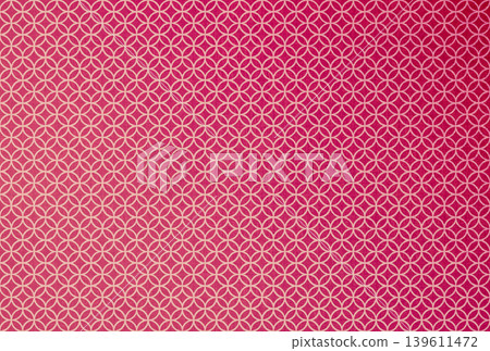 Background image 11: A crimson fabric with a white Shippo (seven treasures) pattern gradient. 139611472