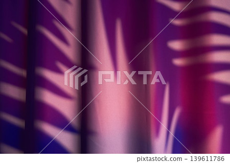 Dramatic theater stage backdrop. Vivid red and purple velvet curtain with motion effects and spotlight gradients creating striking atmosphere Dramatic theater stage backdrop. Vivid red and purple velvet curtain with motion effects and spotlight gradients creating striking atmosphere 139611786