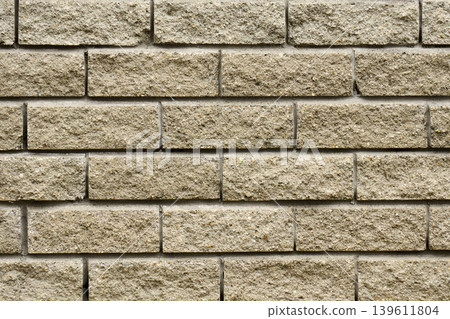Modern brickwork exterior with textured cement blocks Modern brickwork exterior with textured cement blocks 139611804
