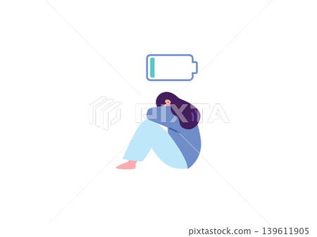 Illustration of a listless woman Illustration of a listless woman 139611905