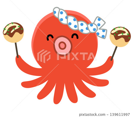 章魚燒(章魚丸子)-可愛的章魚角色 章魚燒(章魚丸子)-可愛的章魚角色 139611997
