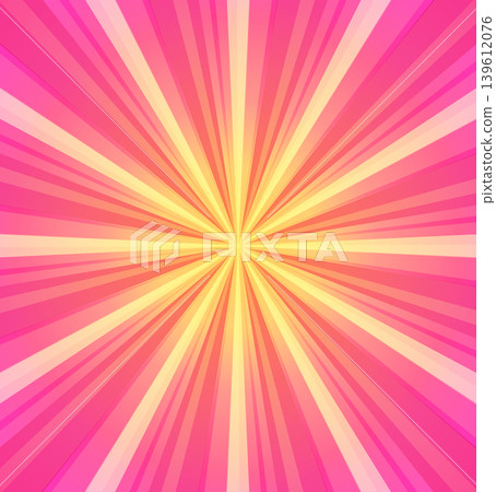 Pink and yellow sunburst expanding from center background Pink and yellow sunburst expanding from center background 139612076
