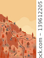 Minimalist Autumn Forest Landscape Illustration for Mobile Wallpaper 139612205