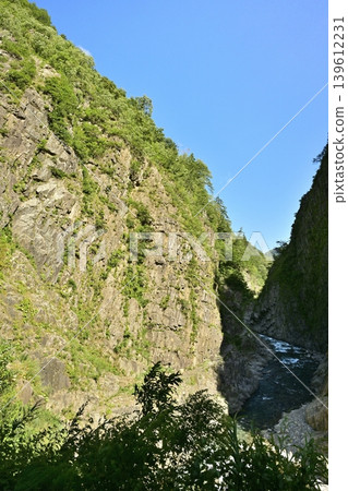 View of the gorge from the observation deck of the Kiyotsu Gorge Tunnel View of the gorge from the observation deck of the Kiyotsu Gorge Tunnel 139612231