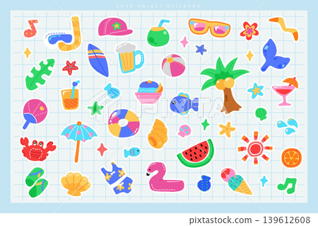 Cute Diary Decoration Sticker Set  139612608