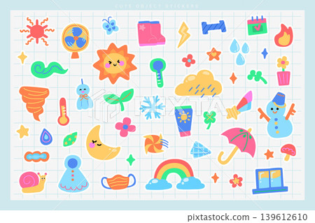 Cute Diary Decoration Sticker Set Cute Diary Decoration Sticker Set 139612610