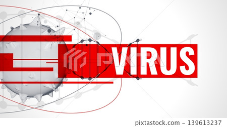 Abstraction on a scientific medical theme. Creative image of a DNA molecule with art elements. Virus. Abstraction on a scientific medical theme. Creative image of a DNA molecule with art elements. Virus. 139613237