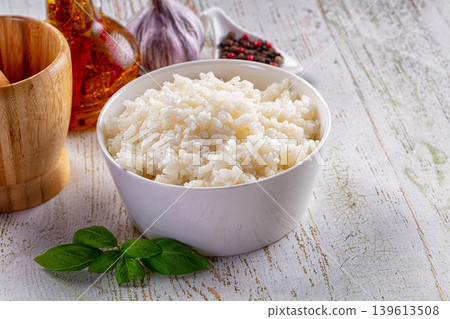 Steamed white rice in the bowl Steamed white rice in the bowl 139613508