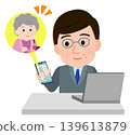 A man monitors an elderly woman using GPS (illustration) A man monitors an elderly woman using GPS (illustration) 139613879