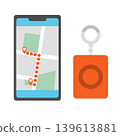 GPS monitoring app that shows location information (illustration) GPS monitoring app that shows location information (illustration) 139613881