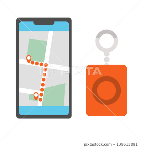 GPS monitoring app that shows location information (illustration) GPS monitoring app that shows location information (illustration) 139613881
