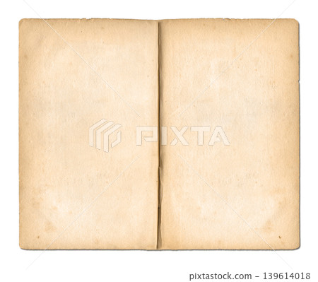 Vintage folded paper sheet isolated on white Vintage folded paper sheet isolated on white 139614018