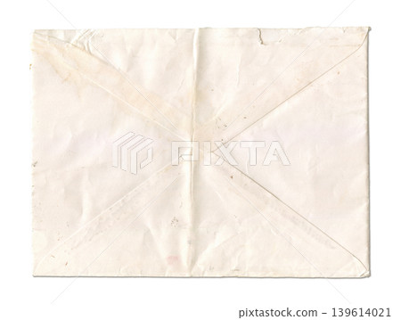 Old envelope back isolated on white Old envelope back isolated on white 139614021