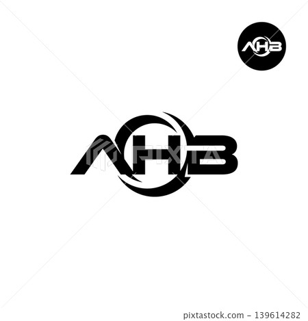 Letter AHB Logo Design Readymade Initial Letter AHB Logo Design Readymade Initial 139614282