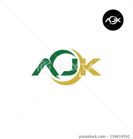 Letter AJK Logo Design Readymade Initial Letter AJK Logo Design Readymade Initial 139614591