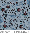 Floral seamless pattern, Flower chintz pattern seamless vector border print. Botanical batik background. Arabesque floral ornament motif for decoration fabric, women clothing, scarf, wallpaper design 139614622