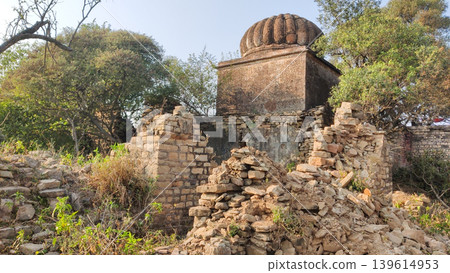 Ancient Gurdwara Sri Guru Nanak Sahib ruins at Tilla Jogian mountain in Pakistan Ancient Gurdwara Sri Guru Nanak Sahib ruins at Tilla Jogian mountain in Pakistan 139614953