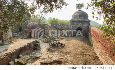 Ancient Gurdwara Sri Guru Nanak Sahib ruins in Tilla Jogian Pakistan Ancient Gurdwara Sri Guru Nanak Sahib ruins in Tilla Jogian Pakistan 139614954