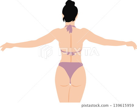 Illustration of a woman wearing a swimsuit Illustration of a woman wearing a swimsuit 139615959