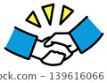 Handshake vector icon 139616066