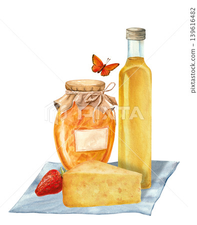 cheese, oil, watercolor 139616482