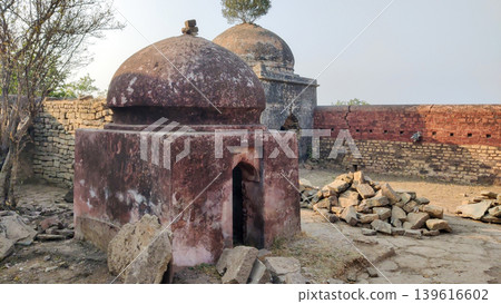 Ancient domed shrine inside Guru Nanak compound at Tilla Jogian pakistan 139616602
