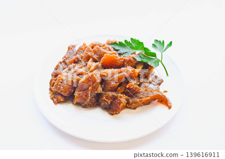Seasoned chicken, miso flavor 139616911