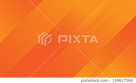 Orange Abstract Diagonal Lines Background 139617568