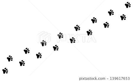 背景圖案為狗、貓等動物的斜腳印。 139617653