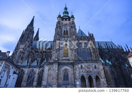St. Vitus Cathedral in Prague Castle gothic architecture St. Vitus Cathedral in Prague Castle gothic architecture 139617760