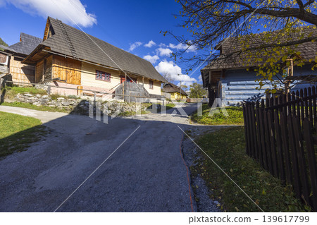 Vlkolinec village with traditional wooden houses in Slovakia Vlkolinec village with traditional wooden houses in Slovakia 139617799