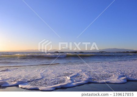 Mount Fuji as seen from Hayama Park in Hayama Town, Kanagawa Prefecture 139617855