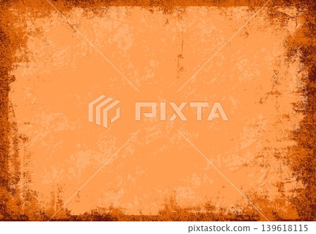 Orange Halloween background with distressed dark brown border and subtle grunge effect Orange Halloween background with distressed dark brown border and subtle grunge effect 139618115